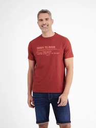 LERROS T-Shirt Strukturqualitt Rot/Braun/Dunkelrot