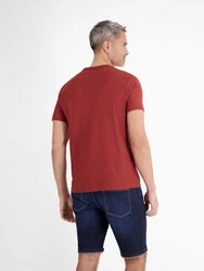 LERROS T-Shirt Strukturqualitt Rot/Braun/Dunkelrot