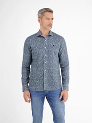 LERROS Langarmhemd mit Haifischkragen Blau/Hellblau/Dunkelblau