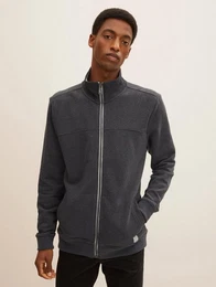 Sweatshirt Sweatjacke mit Stehkragen