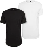 URBAN CLASSICS Rundhalsshirt Shaped Long Tee 2-Pack Weiß/Schwarz