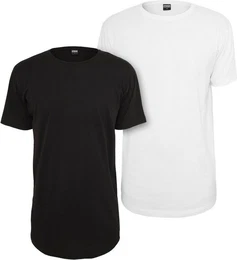 Rundhalsshirt Shaped Long Tee 2-Pack T-Shirt Herren