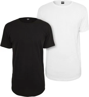 URBAN CLASSICS Rundhalsshirt Shaped Long Tee 2-Pack Weiß/Schwarz