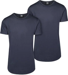 Rundhalsshirt Shaped Long Tee 2-Pack T-Shirt Herren