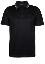 KARL LAGERFELD Poloshirt Schwarz/Dunkelblau/Braun