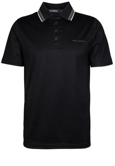 KARL LAGERFELD Poloshirt Schwarz/Dunkelblau/Braun