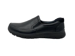 Nowaland Freizeit-Business-Slipper Mokassin Schwarz/Dunkelblau/Blau