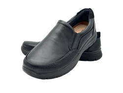 Nowaland Freizeit-Business-Slipper Mokassin Schwarz/Dunkelblau/Blau