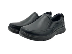 Nowaland Freizeit-Business-Slipper Mokassin Schwarz/Dunkelblau/Blau