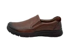 Nowaland Freizeit-Business-Slipper Mokassin Braun/Dunkelbraun/Beige