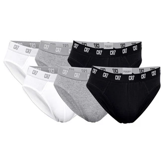 CR7 Slip Herren Slips, 6er Pack Grau/Dunkelgrau/Weiß CR7 Slip Herren Slips, 6er Pack Grau/Dunkelgrau/Weiß