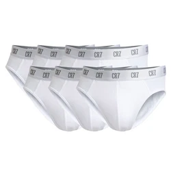 CR7 Slip Herren Slips, 6er Pack Weiß/Creme/Rot