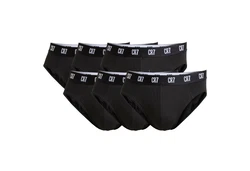 CR7 Slip Herren Slips, 6er Pack Schwarz
