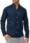 Indicode Langarmhemd INBrayden Dunkelblau/Blau