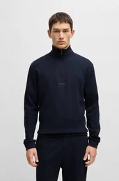 Sweatshirt Structure 1/4 Zip mit feiner Struktur