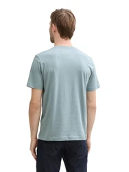 TOM TAILOR T-Shirt aus Baumwolle mit Logo-Print Blau/Grau/Hellblau/Grün/Türkis