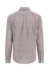 FYNCH-HATTON Langarmhemd Rot/Braun/Creme/Rosa