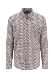 FYNCH-HATTON Langarmhemd Rot/Braun/Creme/Rosa