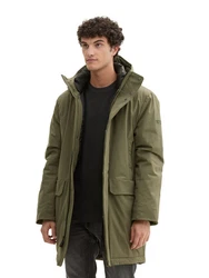 TOM TAILOR Denim Parka Outdoorjacke Dunkelgrün/Grün