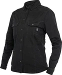 John Doe Motorradjacke Motoshirt XTM Damen Hemd Schwarz/Dunkelgrau/Weiß