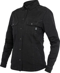 John Doe Motorradjacke Motoshirt XTM Damen Hemd Schwarz/Dunkelgrau/Weiß