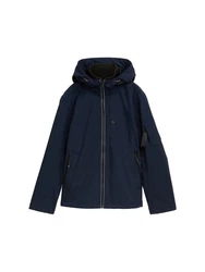 TOM TAILOR Funktionsjacke Softshell-Jacke mit Kapuze Dunkelblau