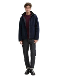 TOM TAILOR Funktionsjacke Softshell-Jacke mit Kapuze Dunkelblau