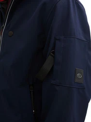 TOM TAILOR Funktionsjacke Softshell-Jacke mit Kapuze Dunkelblau