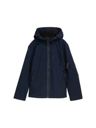 TOM TAILOR Funktionsjacke Softshell-Jacke mit Kapuze Dunkelblau