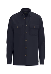 FYNCH-HATTON Hemd Corduroy Overshirt Dunkelblau/Blau