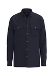 FYNCH-HATTON Hemd Corduroy Overshirt Dunkelblau/Blau