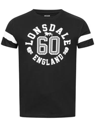 Lonsdale T-Shirt Askerswell Schwarz/Hellblau