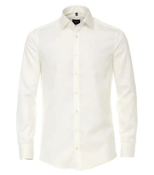 VENTI Langarm Businesshemd Weiß/Creme/Beige/Khaki