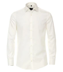 VENTI Langarm Businesshemd Weiß/Creme/Beige/Khaki