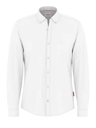 JOOP! Langarmhemd Jeans Haven3-W (1-tlg) Weiß/Creme/Grau