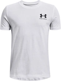 T-Shirt Sportstyle Kurzarm-Oberteil mit Logo links an der Brust