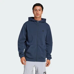 adidas Performance Hoodie DESIGNED FOR TRAINING KAPUZENJACKE Dunkelblau/Grau/Blau