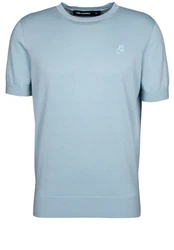 KARL LAGERFELD Strickpullover mit Logo-Stickerei (1) Hellblau/Blau