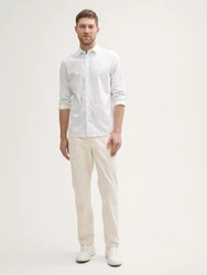 TOM TAILOR Chinohose Ultralight Regular Fit Chino Hose Khaki/Beige/Weiß