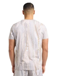 CARLO COLUCCI T-Shirt Egon Beige/Grau/Weiß