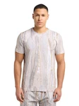 CARLO COLUCCI T-Shirt Egon Beige/Grau/Weiß