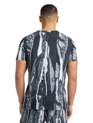 CARLO COLUCCI T-Shirt Egon Grau/Schwarz/Dunkelgrau