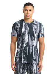 CARLO COLUCCI T-Shirt Egon Grau/Schwarz/Dunkelgrau