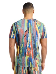 CARLO COLUCCI T-Shirt Egon Mischfarben/Orange