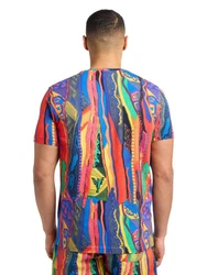CARLO COLUCCI T-Shirt Egon Mischfarben/Orange