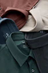 Next Poloshirt 5er-Pack Kurzarm-Poloshirts aus Jersey Hellblau/Grau/Blau
