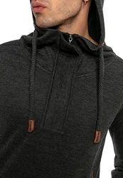 RedBridge Hoodie mit hohem Kragen und Reißverschlusstaschen Dunkelgrau/Grau