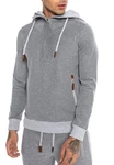 RedBridge Hoodie mit hohem Kragen und Reißverschlusstaschen Grau/Hellgrau