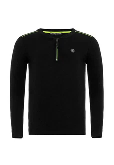 RedBridge Langarmshirt Sportlicher Look Schwarz/Grün/Neonfarben