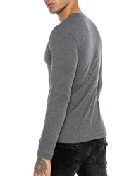 RedBridge Langarmshirt Sportlicher Look Grau/Dunkelgrau